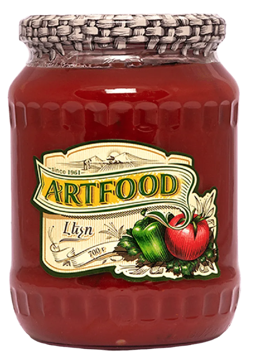 Jar of tomato lecho